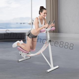 Dual-Track Abdominal Trainer Ab Machine 330lbs Weight Capacity Foldable Gear Adjustment Core & Abdominal Exercise for Home Gym