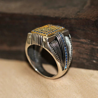 Men's Zircon Punk Festival Ring - Epictzar Intl.