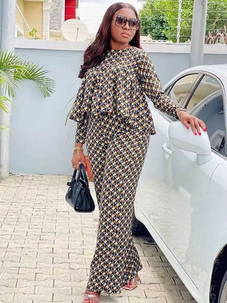 Elegant Matching Plaid 2Pcs Pants Suit - Epictzar Intl.