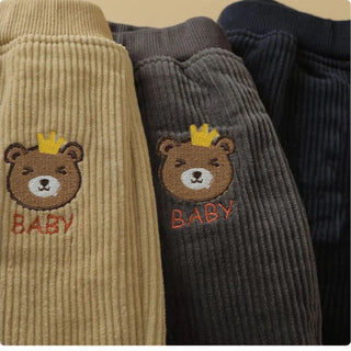 Cute Cartoon Corduroy Warm Pants