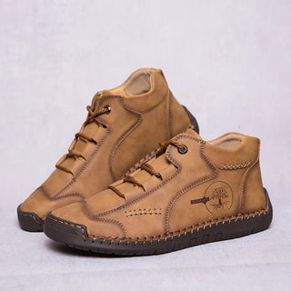 Fashion Men Ankle Boots Handmade Mens Boots Lightweight Mens Designer Boots Outdoor Sneakers Leather Work Boots Plus Size 38-48