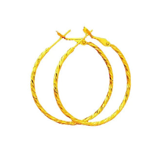Women's 24K Gold Earrings 4 - 4.5cm Diameter - Epictzar Intl.