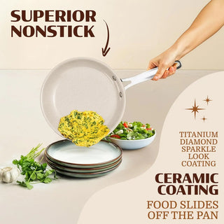 Complete 20Pcs Ceramic Nonstick Cookware Set