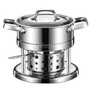 304 Stainless steel alcohol furnace Special pot for small hot pot Single One person Liquid solid pot cookware cooking pots set