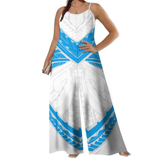 Ethnic Style Wide Leg Rompers