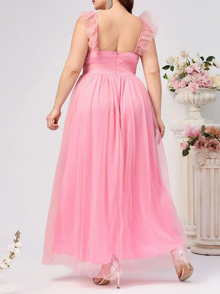 Elegant Ruffle Trim Evening Party Dress - Epictzar Intl.