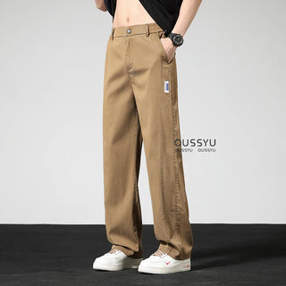 Luxury Elastic Waist Loose Straight Pants