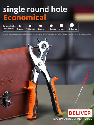 Multi-function Punch Pliers Round Hole Oval Hole DIY Tool Watchband Strap Household Leathercraft Leather Belt Hole Punch Plier