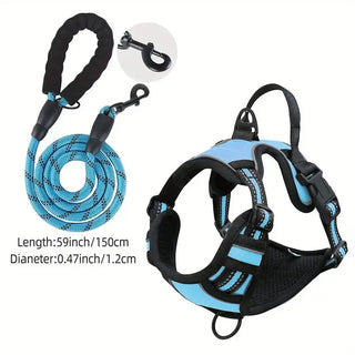 Service Dog Harness Front Clip Heavy Duty Reflective Easy Control Handle for Large Dog Walking，Easy to Control for Small Medium