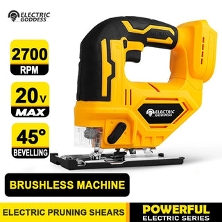 Electric Goddess Cordless Curve Saw 45 Degree Bevel Cutting Woodworking Chainsaw Cutting Metal Wood ADAPTS To Dewalt 20V Battery