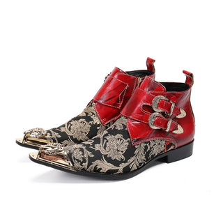 Luxury Genuine Leather Pointed Ankle Boots