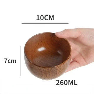 Retro Household Tableware Wooden Bowls