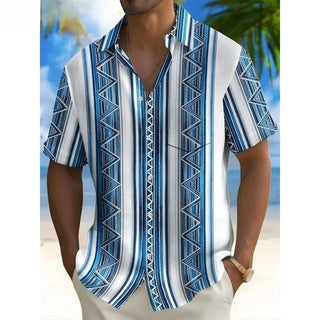 Village Pattern Lapel Floral 3D Printed Hawaiian Shirts - Epictzar Intl.
