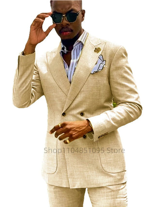 Double Breasted 2 Pcs Blazers Suits