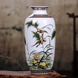 Traditional Flower Ceramic Vase
