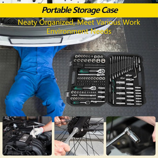 Portable Mechanics 216Pcs Socket Tool Set