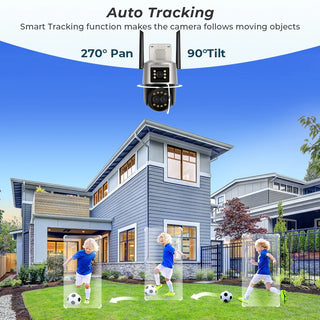 ABUNTU 12MP 6K Wifi Surveillance Camera 8X Digital Zoom Outdoor PTZ Wifi Camera Human Detection Alarm 4K Security Camera ICSEE