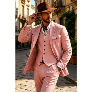 Breathable Linen Wedding Outfit Suits