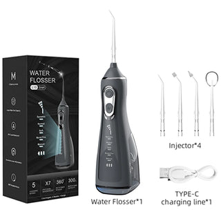 Dental Floss Portable Cordless L15 Oral Irrigator 5 Cleaning Modes Waterproof Rechargeable Dental Cleaner 4 Nozzles Clean Gums