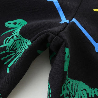 Colorful Dinosaur Print Soft Sports Sweatpants