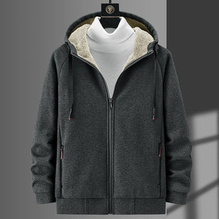 Hoodies Men Winter Fleece Thickened Sweatshirts plus size hood jackets male fleece coats men's lamb fleece cardigan Hoodie Tops