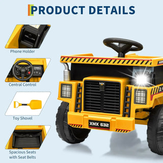 Kids RC 12V Construction Vehicle Toy Truck