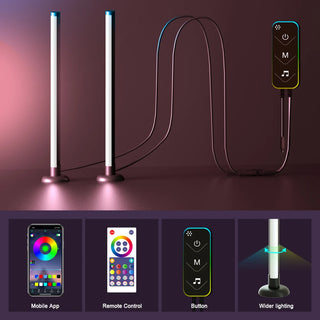 40CM Smart RGB LED Light Bars USB Plug Tuya WIFI Music Sync TV Backlights Remote Control Floor Lamps Work with Alexa Google Home