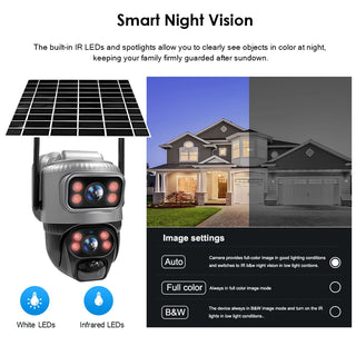 Human Detection Solar Security Video Camara