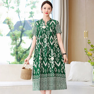 Women Loose Cotton Print Lounge Nightgowns