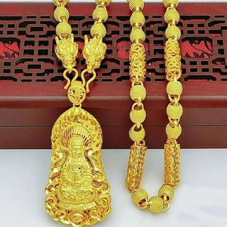 Men AU999 24K Gold Chain & Pendant - Epictzar Intl.