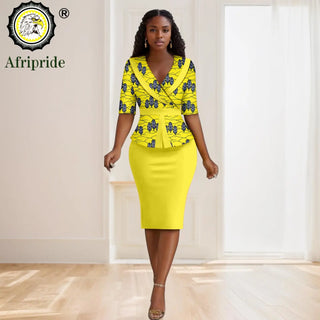 African Women Elegant Dashiki Attire Skirts Set