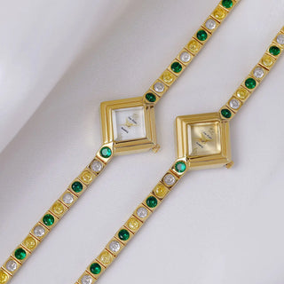 Elegant Green Rhinestone Women’s Quartz Watch