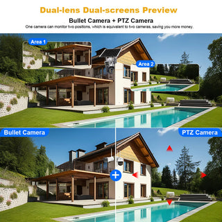 Solar Dual Lenses Outdoor Security Camera