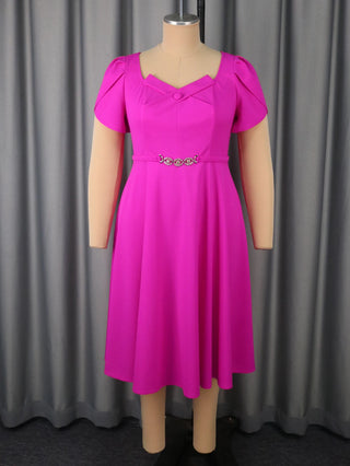 Office Wear Waist Buckle Dress