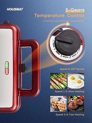 Sandwich Maker, 3 in 1 Waffle Maker with Removable Plates, 1200W Panini Press with Interchangeable Non-Stick Plates, Indicator L