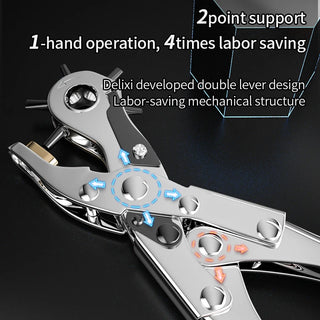 Multi-function Punch Pliers Round Hole Oval Hole DIY Tool Watchband Strap Household Leathercraft Leather Belt Hole Punch Plier