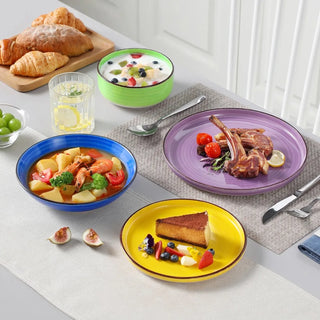 Ceramic Handpainted Spirals Pattern Tableware Set