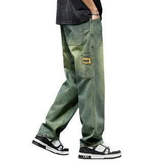 Men Wide Leg Jeans Baggy Pants