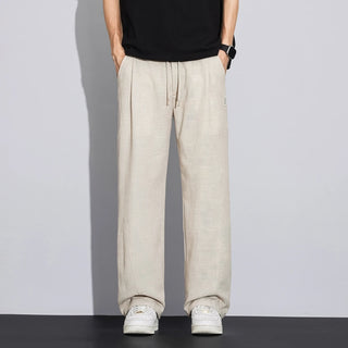 Men Breathable Linen Blend Baggy Pants