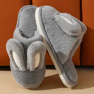 Plush Cute Rabbit Anti Slip Cotton Slippers