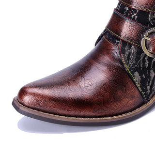 Floral Bohemian Zipper Ankle Boots