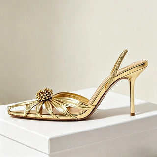 Luxury Pointed Toe Backless Sandals