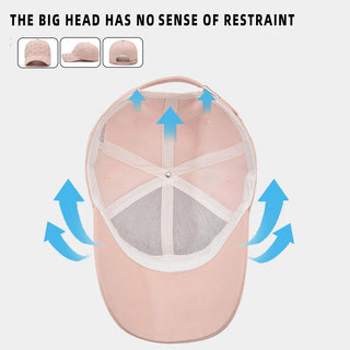 Deep-Top Baseball Hat for Women with Hard Top, Large Head Circumference, Small Face, Summer New Sunshade, Outdoor Letters, Hot Diamond Peaked Hat, Travel and Work Clothing