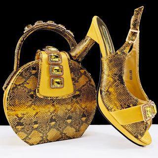 High Quality African Style Shoes & Bags Set