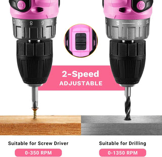 Electric Cordless Power Drill Set