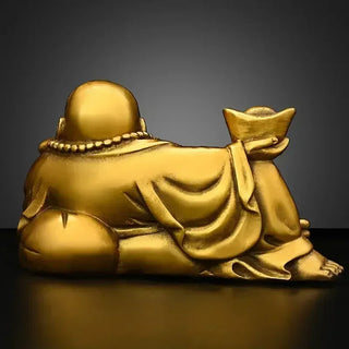 Copper Buddha Ornaments Laughing Sculptures