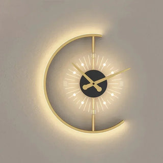 Modern LED Clock Sconce Wall Lamp