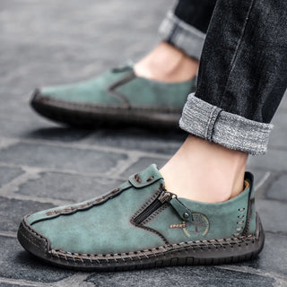 Comfortable Leather Men Shoes Casual Slip On Men Loafers Qlity Split Leather Shoes Men Flats Hot Sale Moccasins Shoes Plus Size