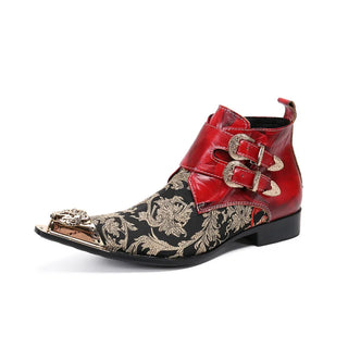 Luxury Genuine Leather Pointed Ankle Boots
