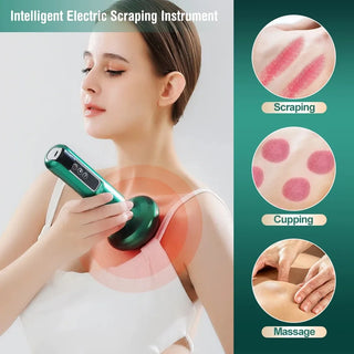 Electric Magnetic Cupping Massager Household Vacuum Negative Pressure with Heating Function for Meridian Dredging & Body Massage